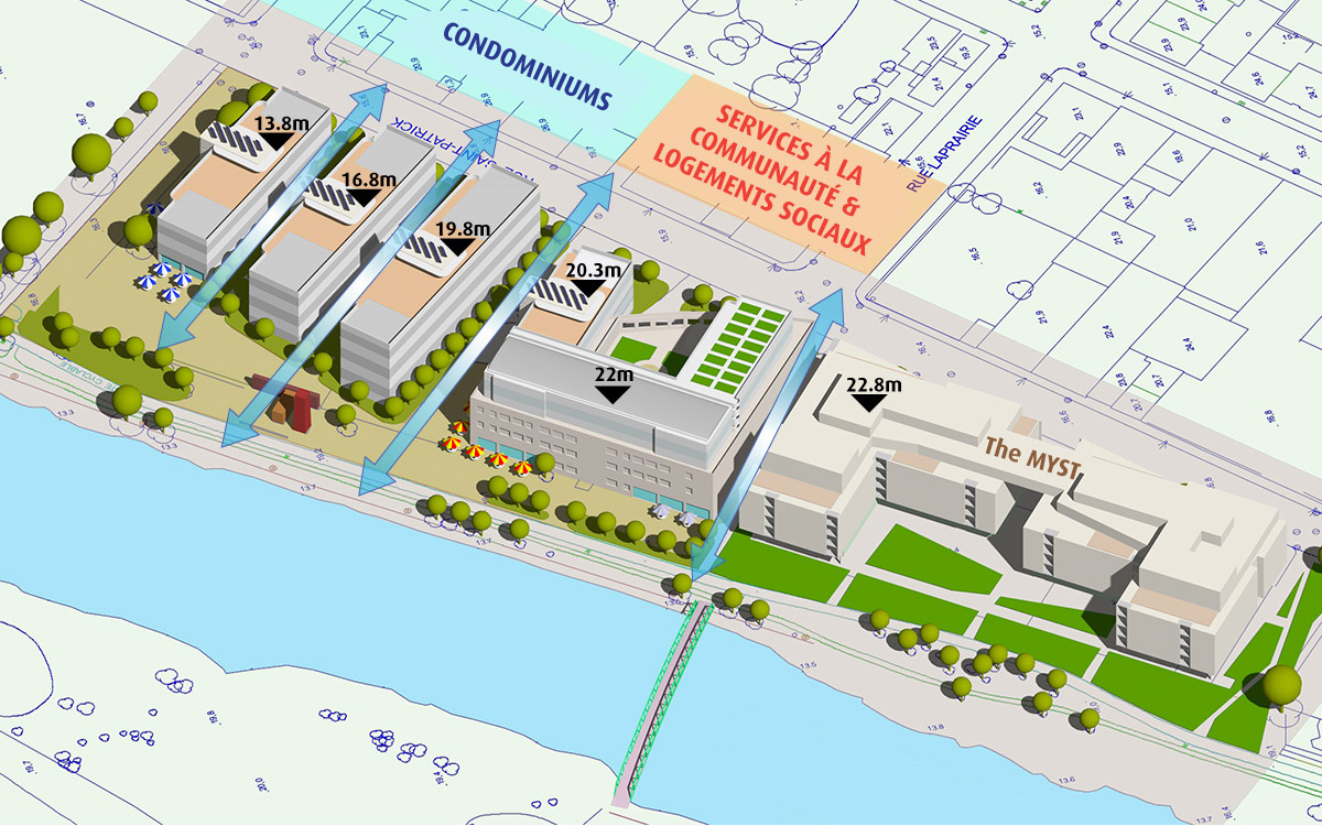 2175 Saint-Patrick - transparence et perméabilité du tissu urbain - laboratoire de simulation urbaine